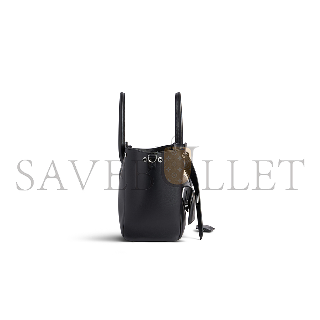 BALENCIAGA WOMEN'S BEL AIR SMALL CARRY ALL BAG IN BLACK 8125452ABAW1000 (29.5*20.3*11.9cm) BALENCIAGA WOMEN'S BEL AIR SMALL CARRY ALL BAG IN BLACK 8125452ABAW1000 (29.5*20.3*11.9cm)